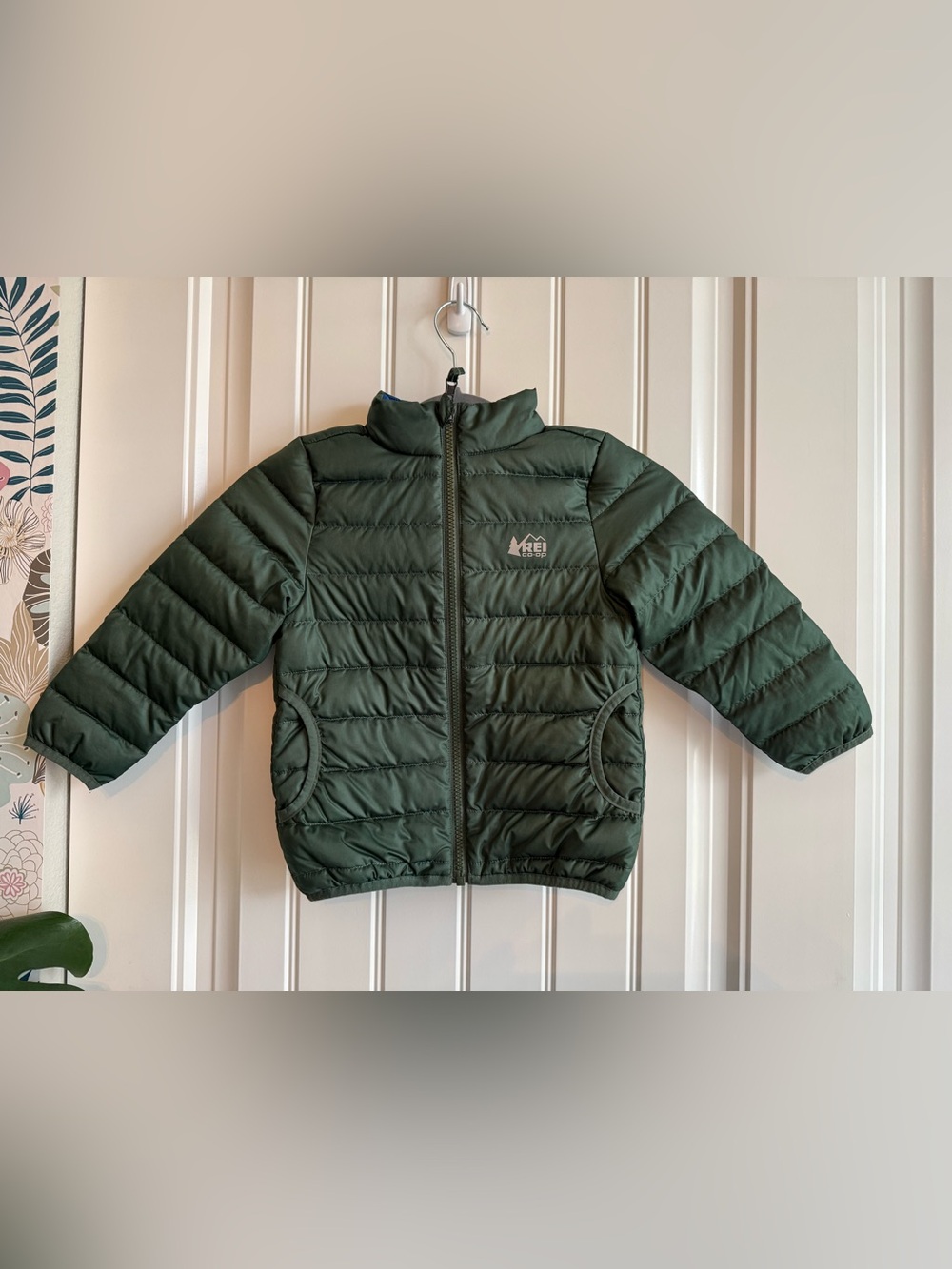 REI Co-op Reversible 650 Down Jacket Green/Blue Toddler See Measurements No Size